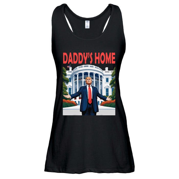 Trump Daddys Home White House Ladies Essential Flowy Tank