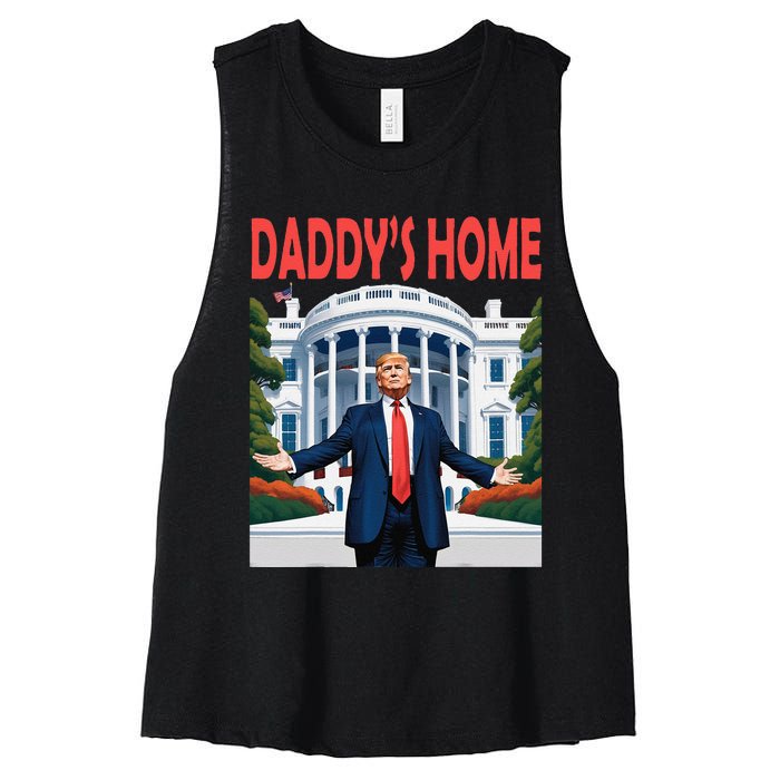 Trump Daddys Home White House Women's Racerback Cropped Tank