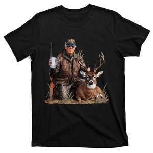 Trump Deer Hunting Donald Trump Old School Camouflage T-Shirt