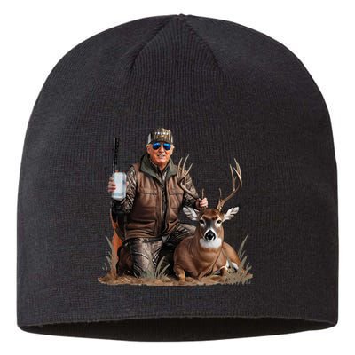 Trump Deer Hunting Donald Trump Old School Camouflage Sustainable Beanie