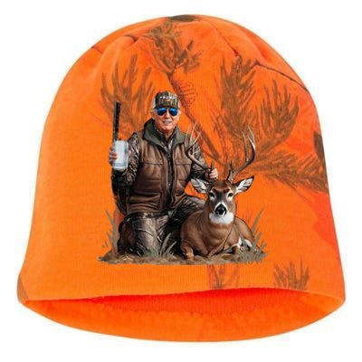 Trump Deer Hunting Donald Trump Old School Camouflage Kati - Camo Knit Beanie