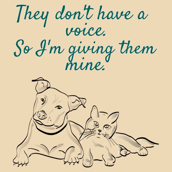 They Dont Have A Voice Animal Advocate Gift Drawstring Bag