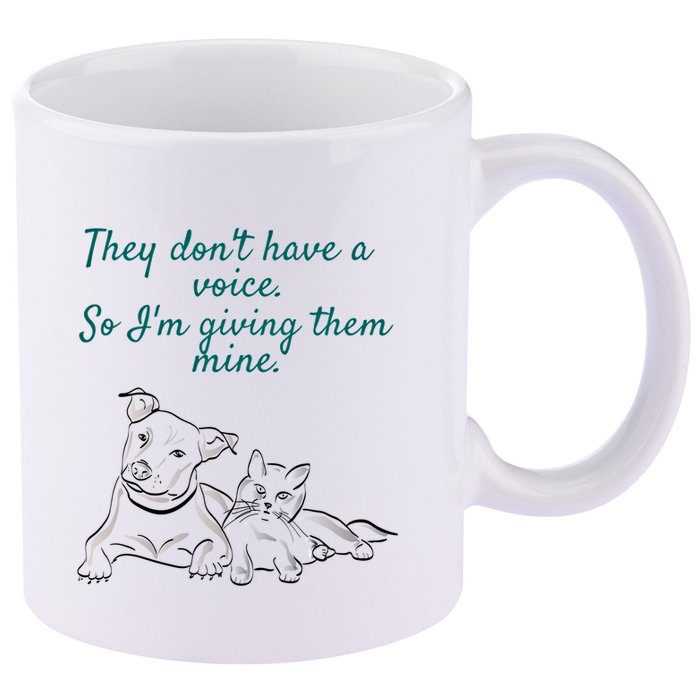 They Dont Have A Voice Animal Advocate Gift 11oz C Handle Ceramic Mug