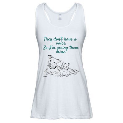 They Dont Have A Voice Animal Advocate Gift Ladies Essential Flowy Tank