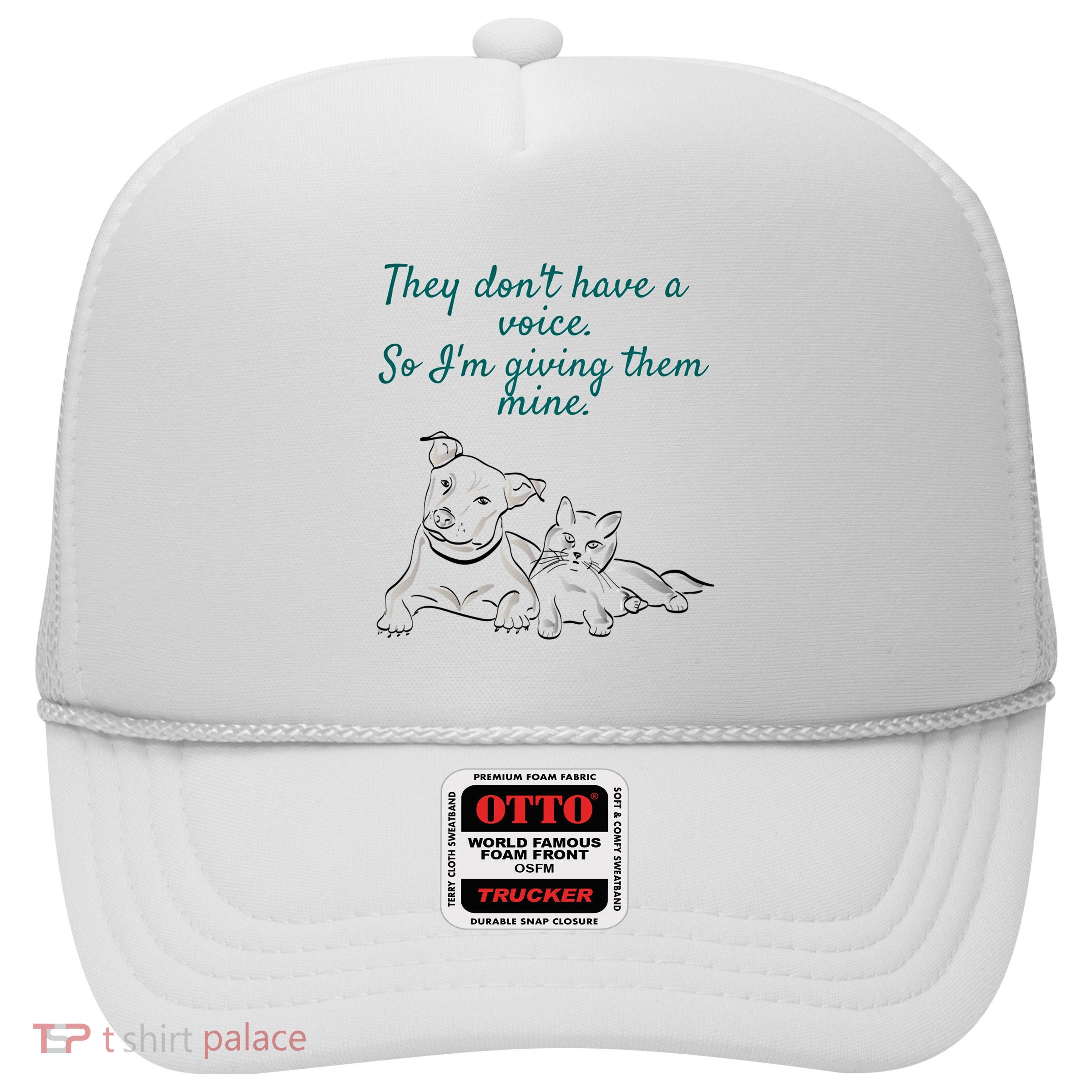 They Dont Have A Voice Animal Advocate Gift Trucker Hat