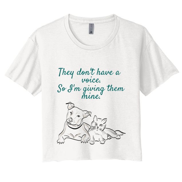 They Dont Have A Voice Animal Advocate Gift Crop Top