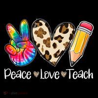 Tie Dye Hippie Peace Love Teach Teacher Appreciation Tank Top