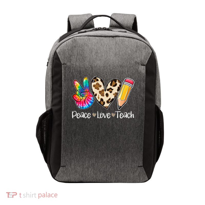 Tie Dye Hippie Peace Love Teach Teacher Appreciation Vector Backpack