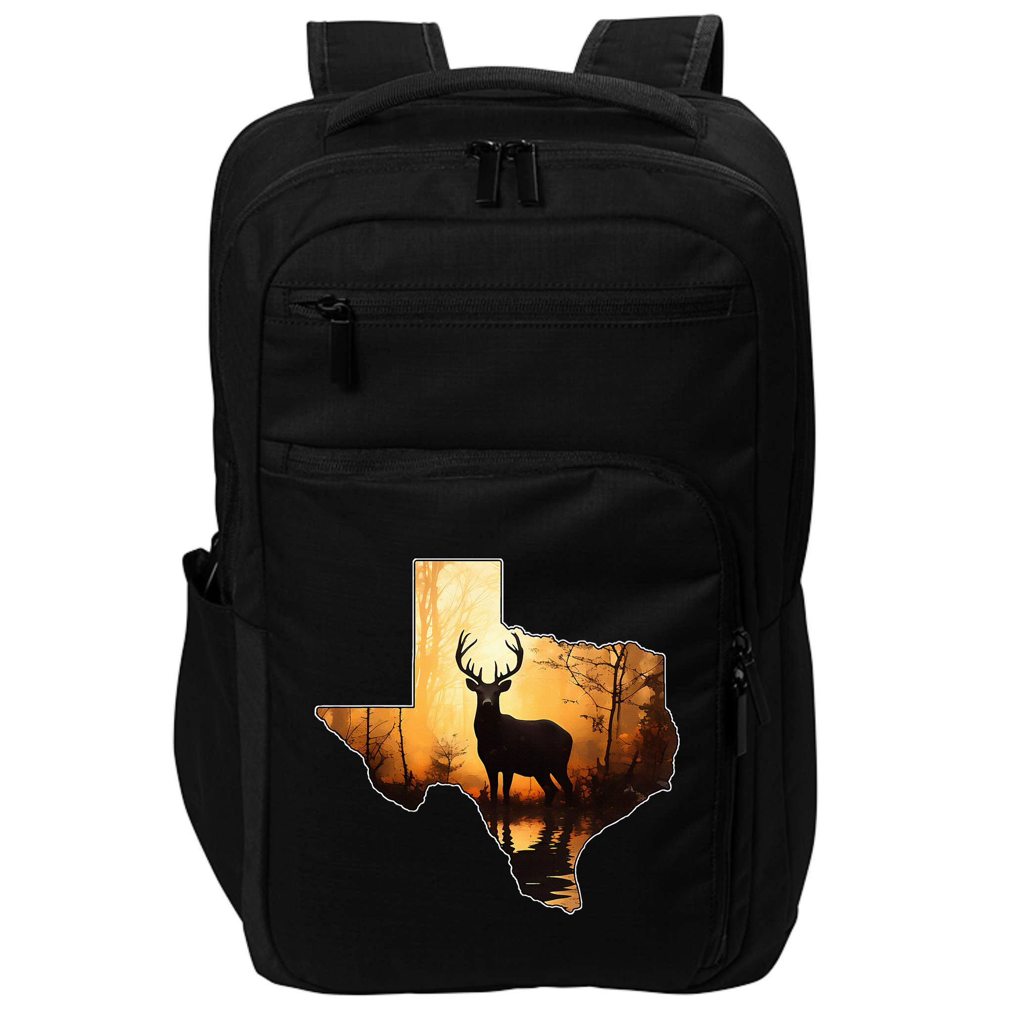 Texas Deer Hunter Forest Silhouette Texan Wildlife Lover  Impact Tech Backpack