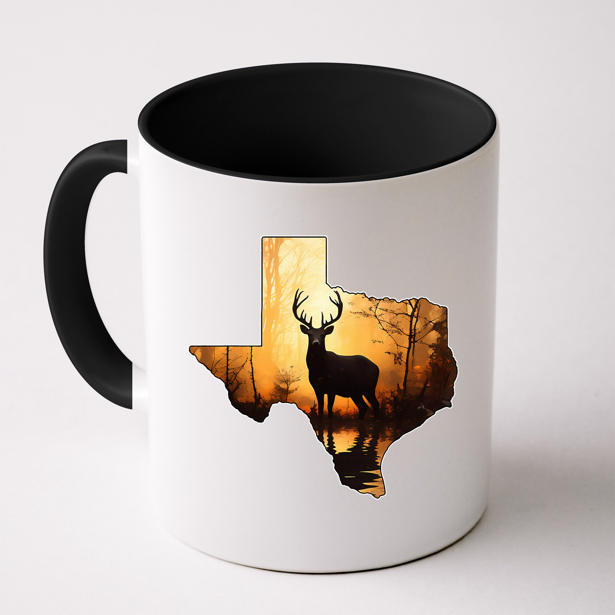 Texas Deer Hunter Forest Silhouette Texan Wildlife Lover  Mug