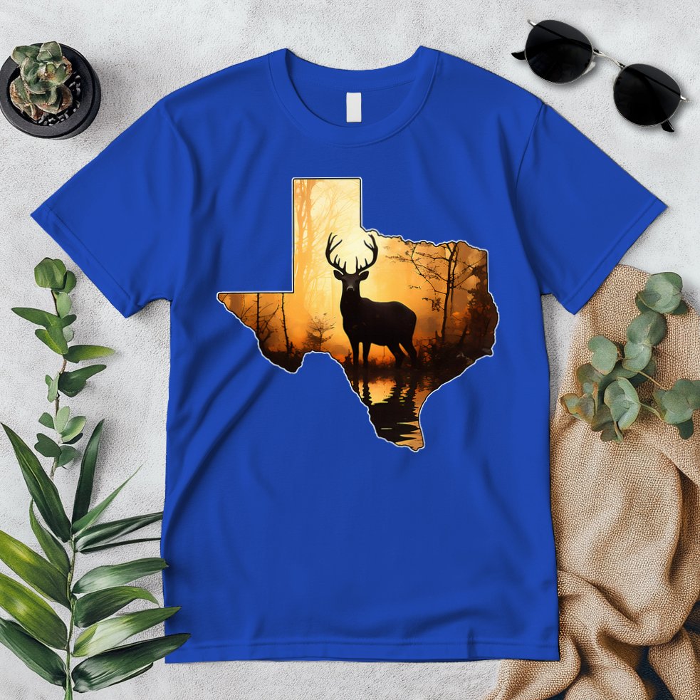 Texas Deer Hunter Forest Silhouette Texan Wildlife Lover  Premium T-Shirt
