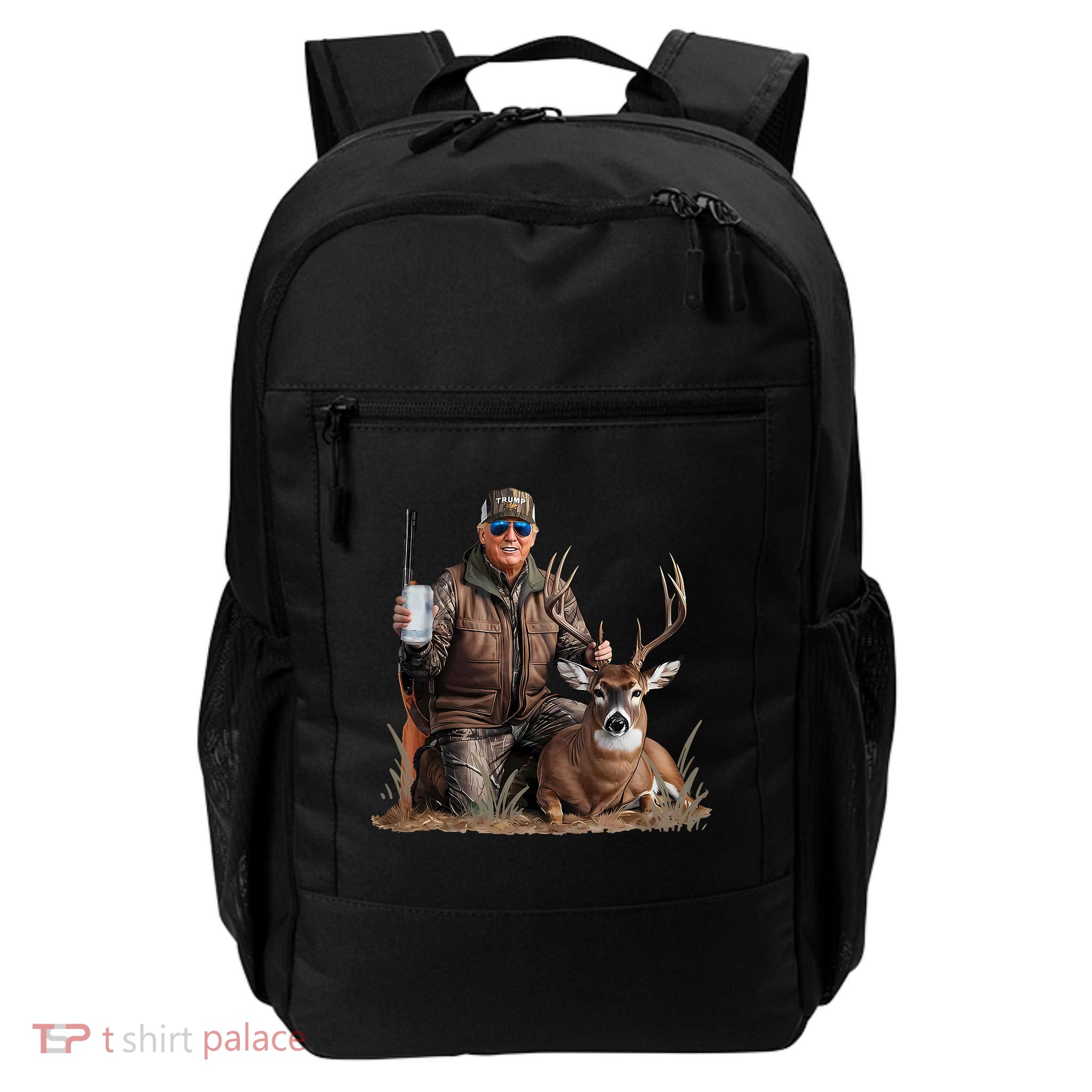 Trump Deer Hunting Donald Trump Old School Camouflage Backpack