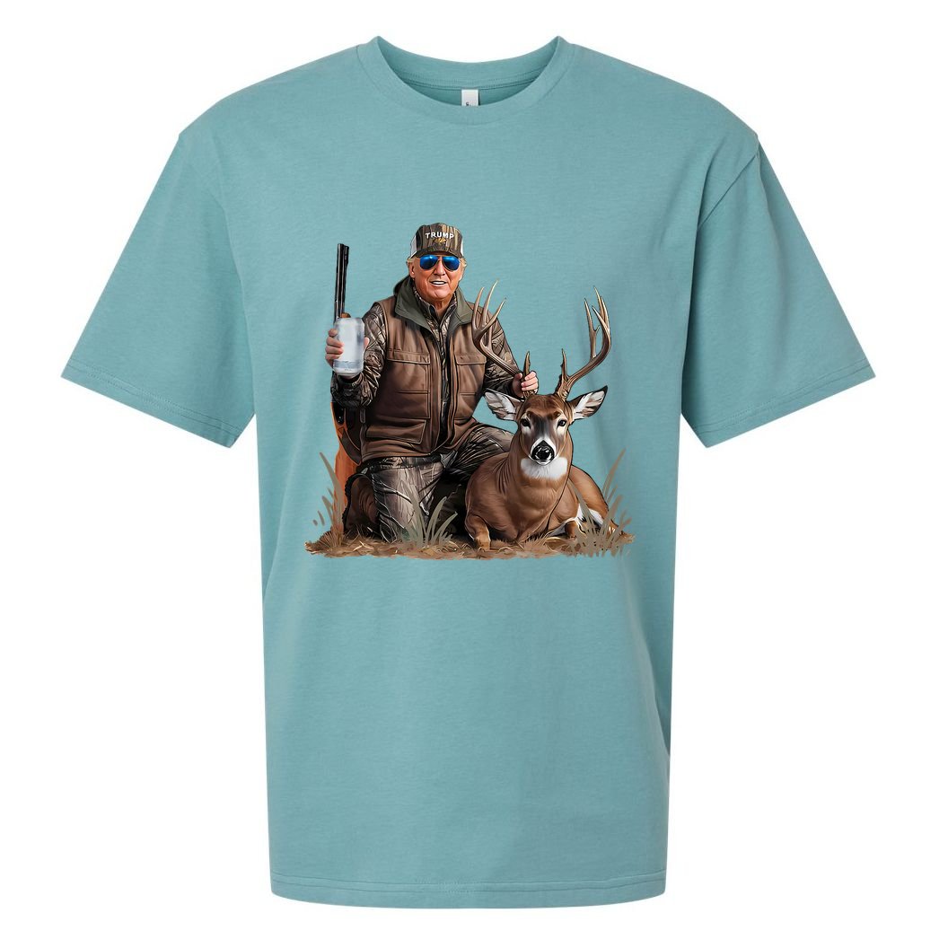 Trump Deer Hunting Donald Trump Old School Camouflage Sueded Cloud Jersey T-Shirt