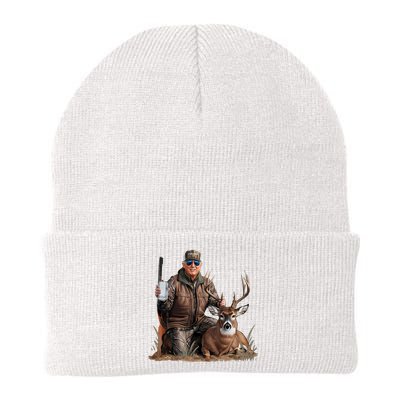 Trump Deer Hunting Donald Trump Old School Camouflage Beanie