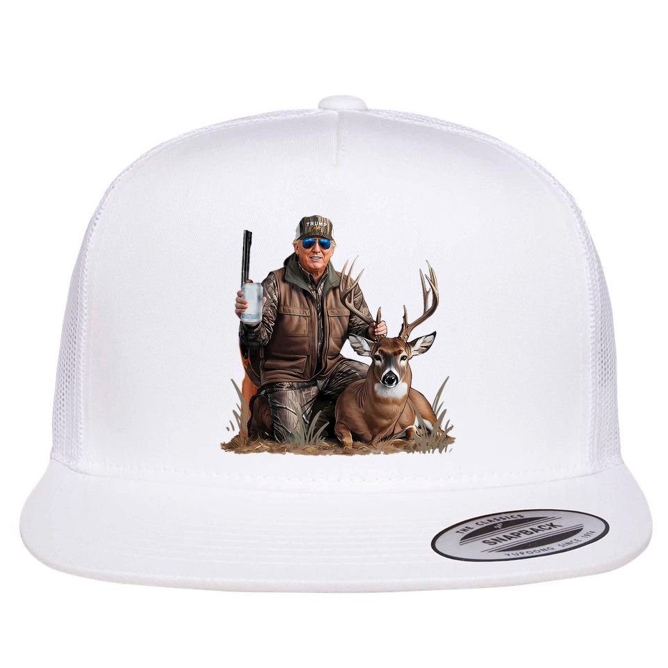 Trump Deer Hunting Donald Trump Old School Camouflage Flat Bill Trucker Hat