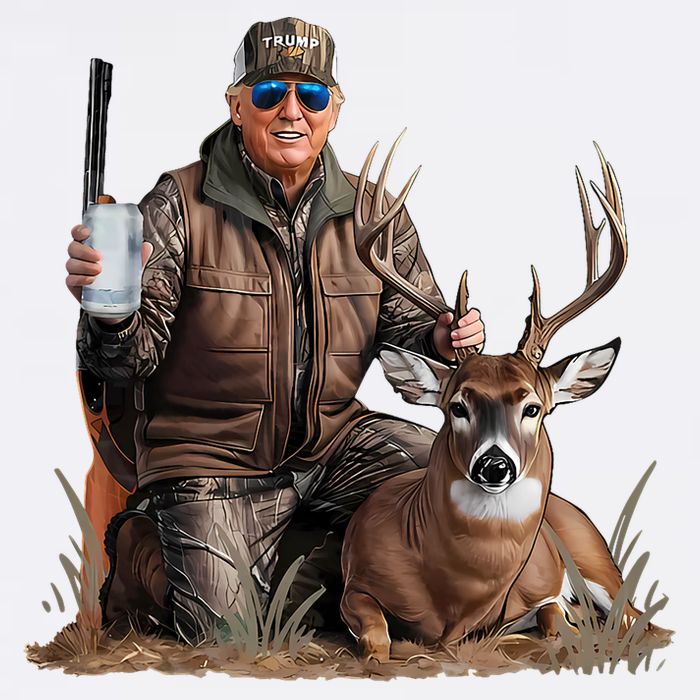 Trump Deer Hunting Donald Trump Old School Camouflage Flat Bill Trucker Hat