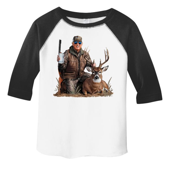 Trump Deer Hunting Donald Trump Old School Camouflage Toddler Fine Jersey T-Shirt