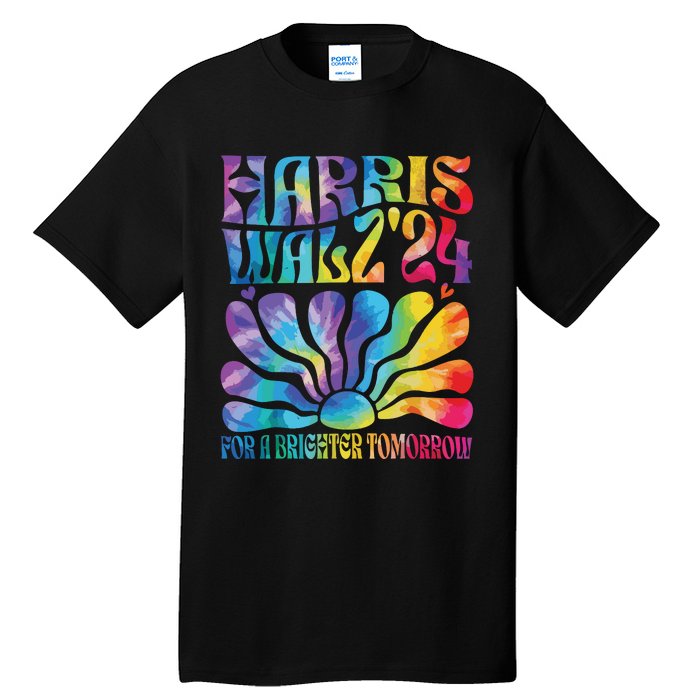 Tie Dye Harris Waltz 2024 Election Kamala Harris Tim Waltz Tall T-Shirt