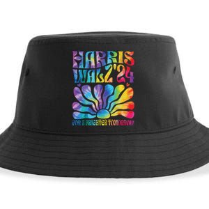 Tie Dye Harris Waltz 2024 Election Kamala Harris Tim Waltz Sustainable Bucket Hat