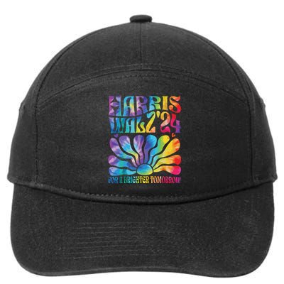 Tie Dye Harris Waltz 2024 Election Kamala Harris Tim Waltz 7-Panel Snapback Hat