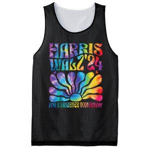 Tie Dye Harris Waltz 2024 Election Kamala Harris Tim Waltz Mesh Reversible Basketball Jersey Tank