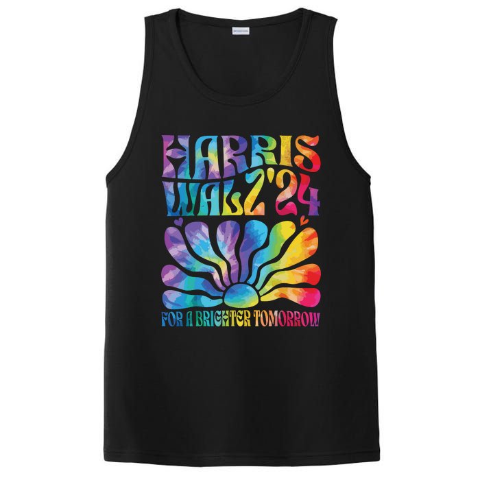 Tie Dye Harris Waltz 2024 Election Kamala Harris Tim Waltz PosiCharge Competitor Tank