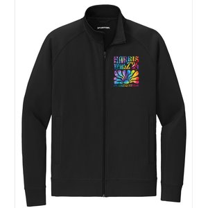 Tie Dye Harris Waltz 2024 Election Kamala Harris Tim Waltz Stretch Full-Zip Cadet Jacket