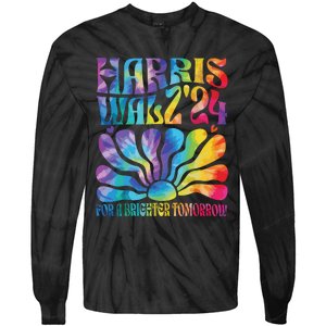 Tie Dye Harris Waltz 2024 Election Kamala Harris Tim Waltz Tie-Dye Long Sleeve Shirt