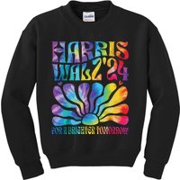 Tie Dye Harris Waltz 2024 Election Kamala Harris Tim Waltz Kids Sweatshirt