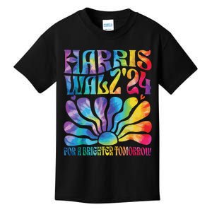 Tie Dye Harris Waltz 2024 Election Kamala Harris Tim Waltz Kids T-Shirt