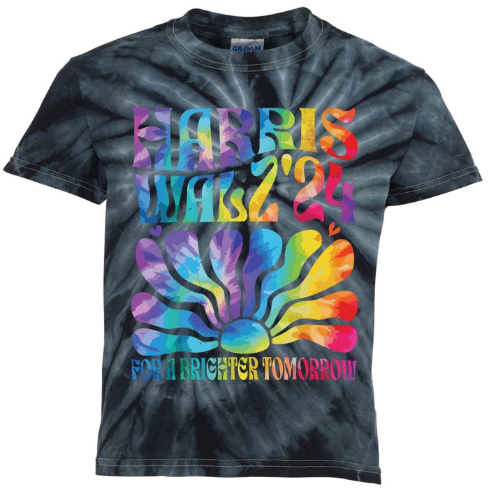 Tie Dye Harris Waltz 2024 Election Kamala Harris Tim Waltz Kids Tie-Dye T-Shirt