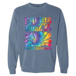 Tie Dye Harris Waltz 2024 Election Kamala Harris Tim Waltz Garment-Dyed Sweatshirt