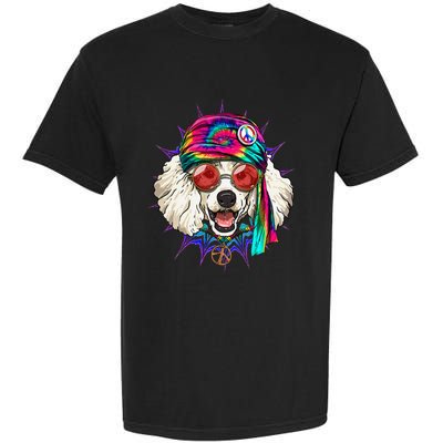 Tie Dye Hippie Poodle Hippiness Peace Love Dog Garment-Dyed Heavyweight T-Shirt