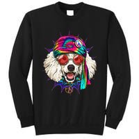 Tie Dye Hippie Poodle Hippiness Peace Love Dog Sweatshirt