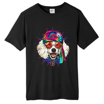 Tie Dye Hippie Poodle Hippiness Peace Love Dog Tall Fusion ChromaSoft Performance T-Shirt