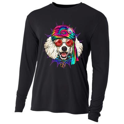 Tie Dye Hippie Poodle Hippiness Peace Love Dog Cooling Performance Long Sleeve Crew