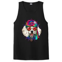 Tie Dye Hippie Poodle Hippiness Peace Love Dog PosiCharge Competitor Tank