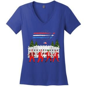 Trump Daddys Home White House Dance Make Xmas Great Again Women's V-Neck T-Shirt