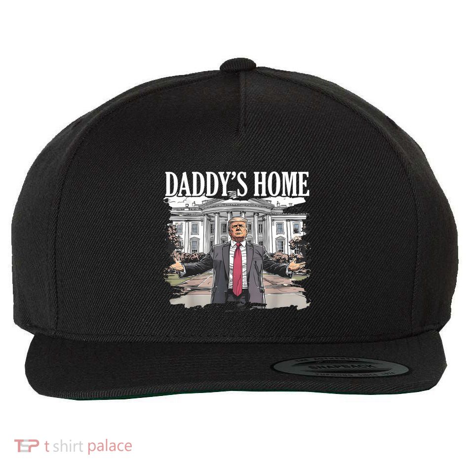 Trump Daddys Home White House Wool Snapback Cap