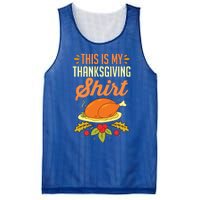 Turkey Day Holiday This Is My Thanksgiving Gift Mesh Reversible Basketball Jersey Tank