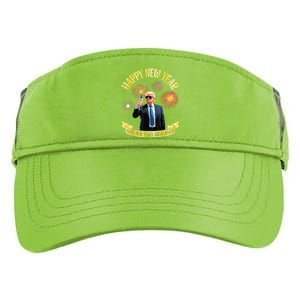 Trump Drinking Happy New Year Make New Years Great Again Adult Drive Performance Visor