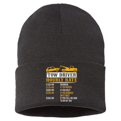 Tow Driver Hourly Rate Tow Truck Driver Tow Trucker Sustainable Knit Beanie