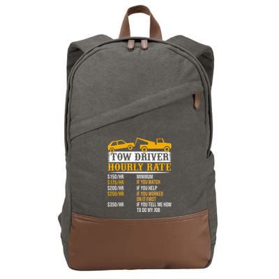 Tow Driver Hourly Rate Tow Truck Driver Tow Trucker Cotton Canvas Backpack