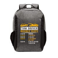 Tow Driver Hourly Rate Tow Truck Driver Tow Trucker Vector Backpack