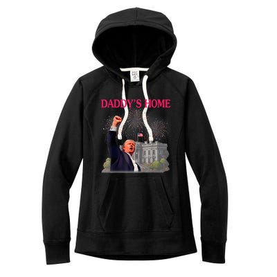 Trump DaddyS Home Bye Joe Biden Drops Out Run For Election Women's Fleece Hoodie