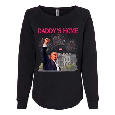 Trump DaddyS Home Bye Joe Biden Drops Out Run For Election Womens California Wash Sweatshirt