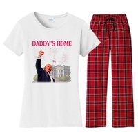 Trump DaddyS Home Bye Joe Biden Drops Out Run For Election Women's Flannel Pajama Set