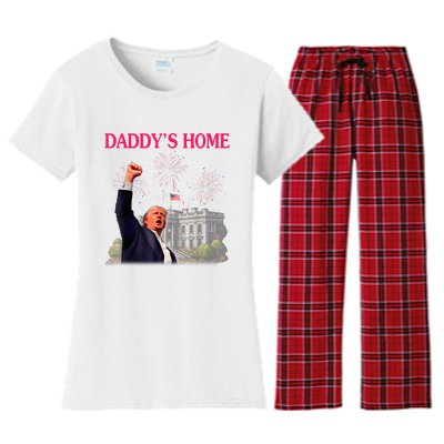 Trump DaddyS Home Bye Joe Biden Drops Out Run For Election Women's Flannel Pajama Set