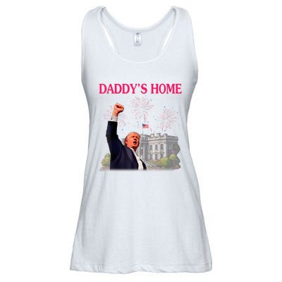 Trump DaddyS Home Bye Joe Biden Drops Out Run For Election Ladies Essential Flowy Tank