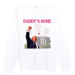 Trump DaddyS Home Bye Joe Biden Drops Out Run For Election Premium Crewneck Sweatshirt